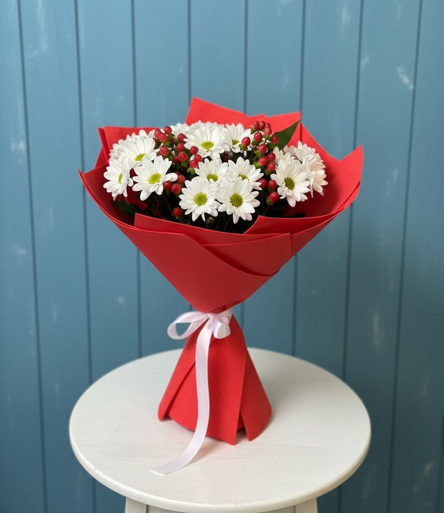 Букет цветов из: Хризантемы в Зеленоборском