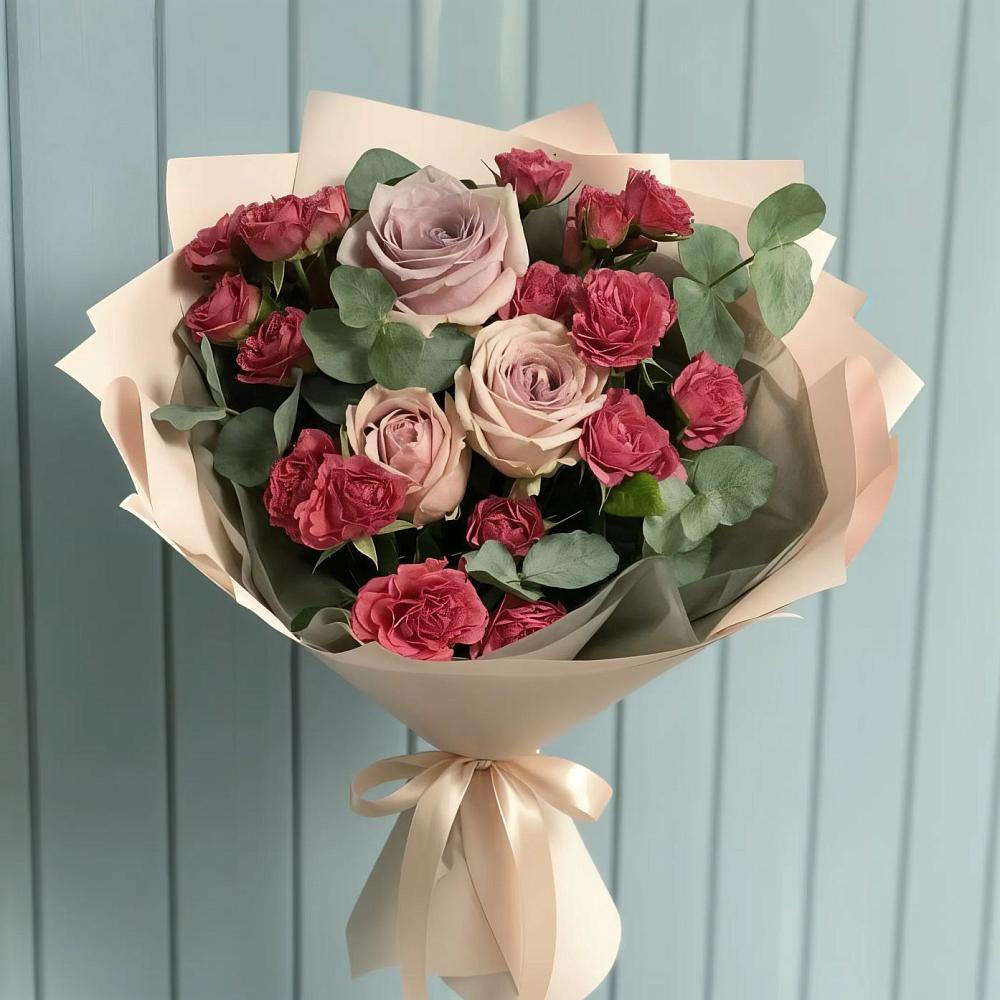 Букет цветов из: Гвоздики и Розы в Зеленоборском