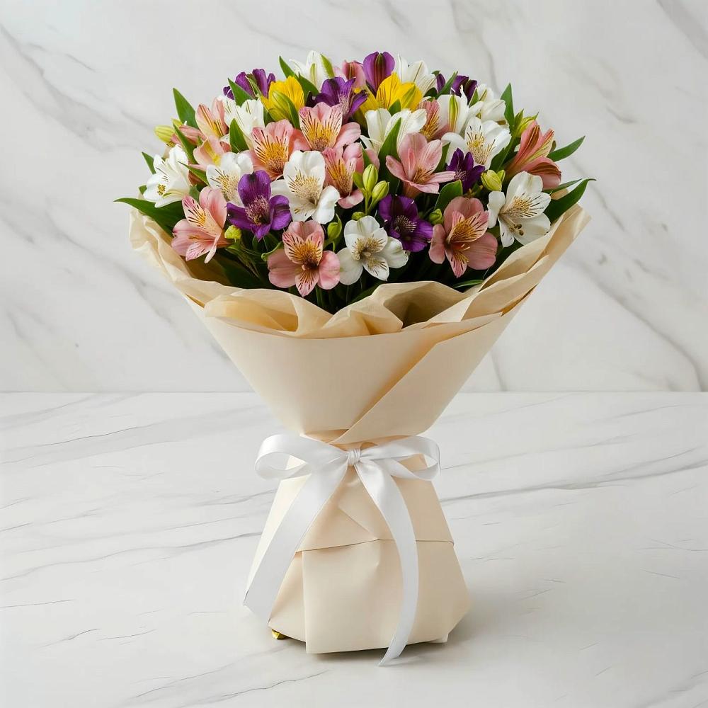 Букет цветов из: Альстромерии в Зеленоборском