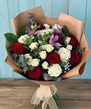 Букет цветов из:  Розы и Альстромерии в Зеленоборском