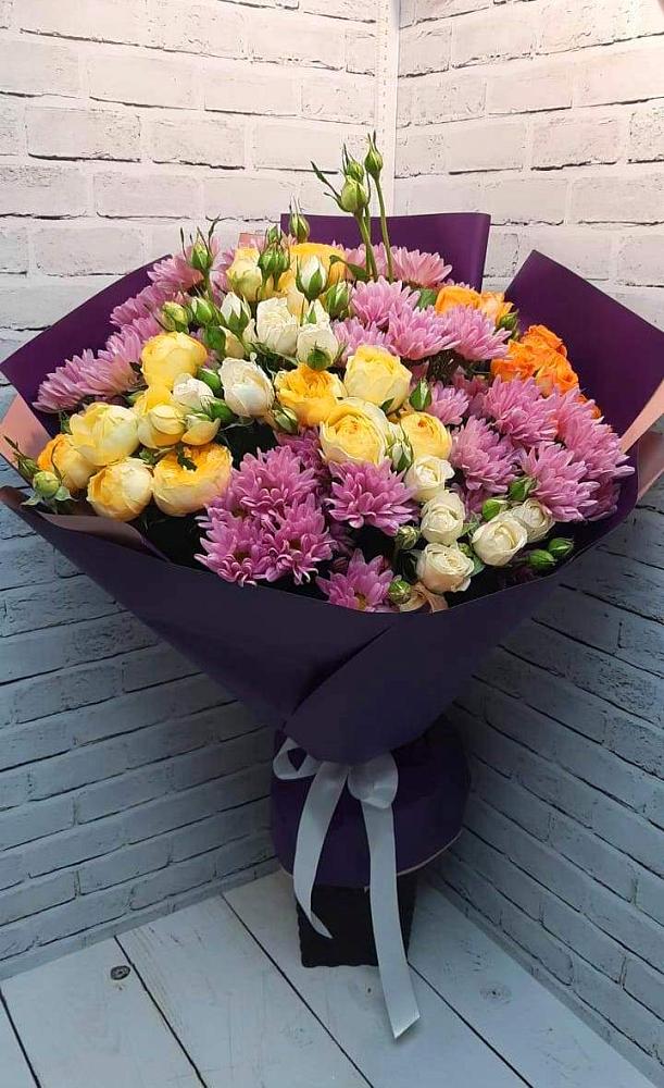 Букет цветов из: Хризантемы и Розы в Зеленоборском