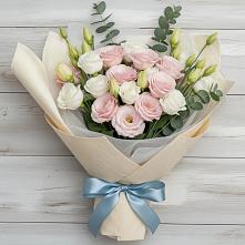 Букет цветов из:  Лизиантусы в Зеленоборском