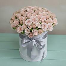 Цветочная композиция из Розы в шляпной коробке в Зеленоборском