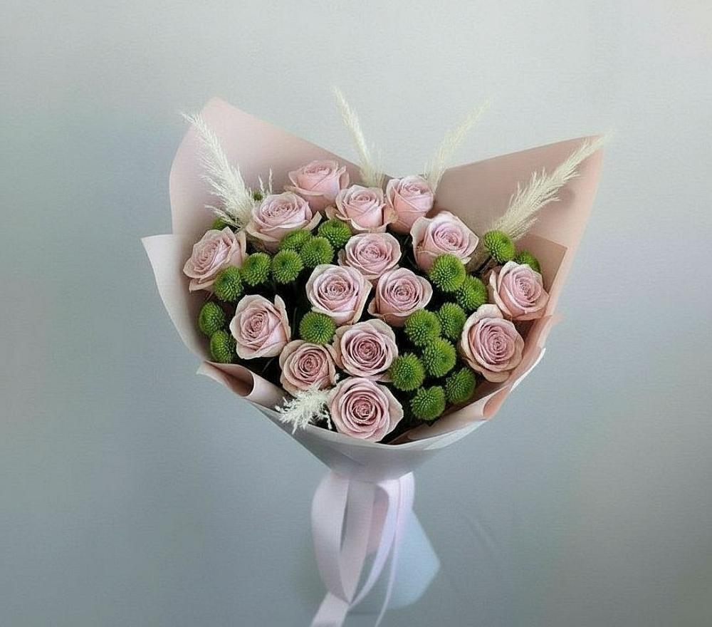 Букет цветов из: Розы и Хризантемы в Зеленоборском