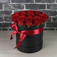 Цветочная композиция из Розы в шляпной коробке в Зеленоборском