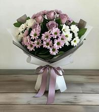 Букет цветов из:  Хризантемы и Розы в Зеленоборском