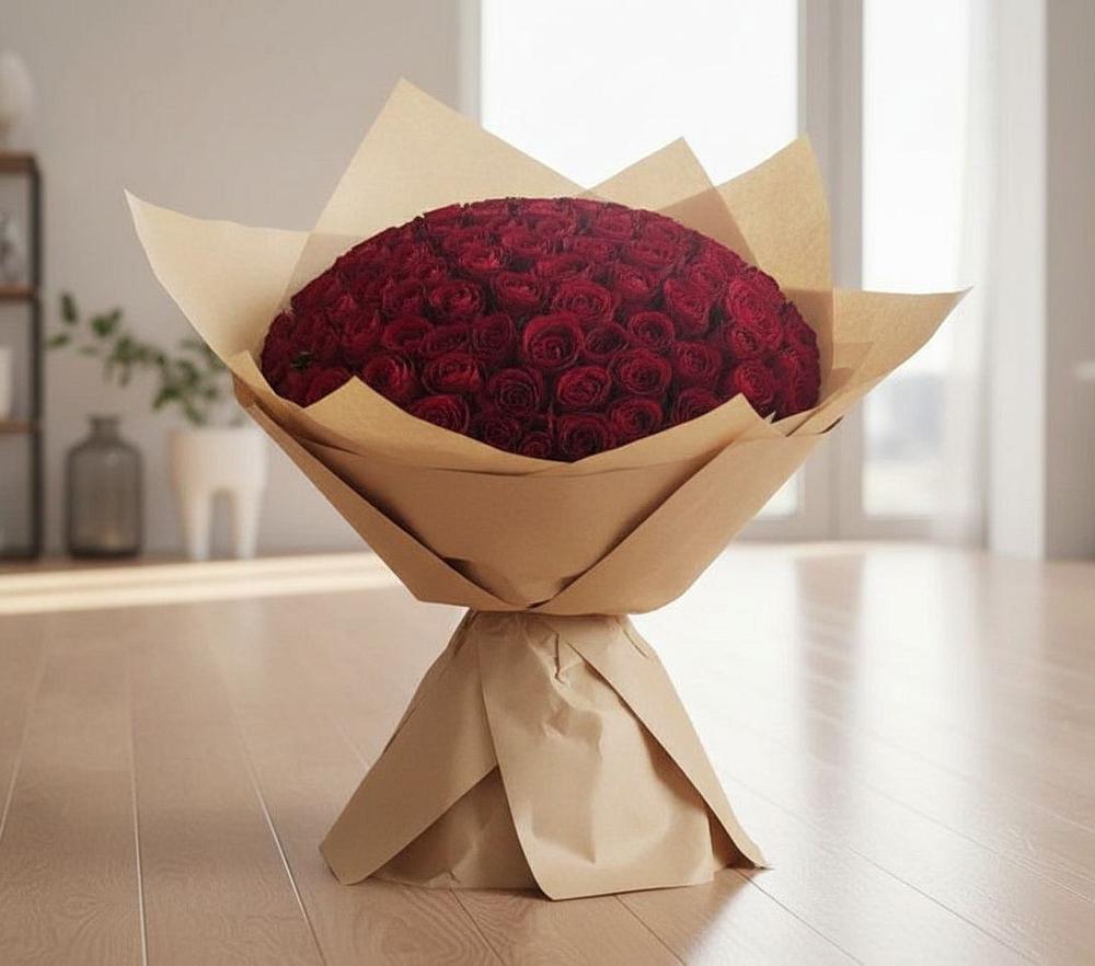 Букет 101 Красная роза в Зеленоборском