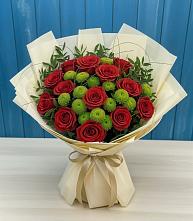 Букет цветов из:  Розы и Хризантемы в Зеленоборском