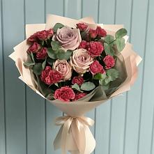 Букет цветов из:  Гвоздики и Розы #REPLACE_PRED# Зеленоборском