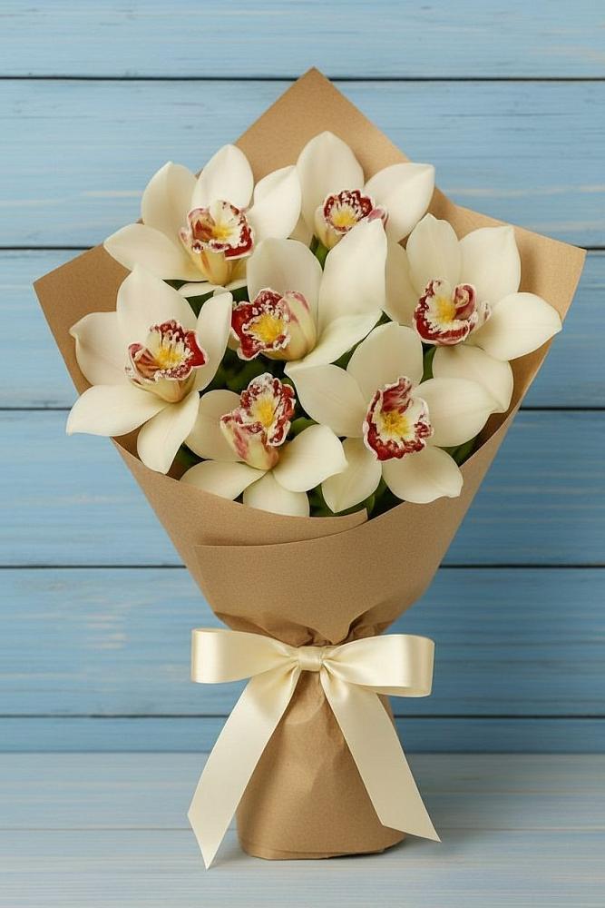 Букет цветов из: Орхидеи и Розы в Зеленоборском